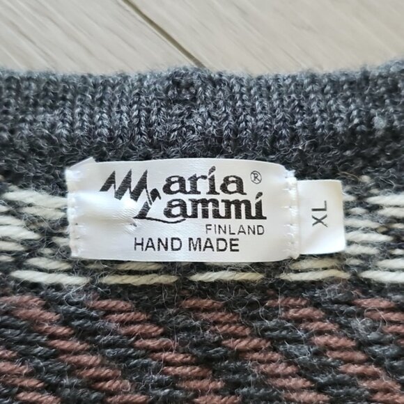 Maria Lammi Merino Wool Handmade Finnish Knit Sweater Vest XL - Picture 5 of 11